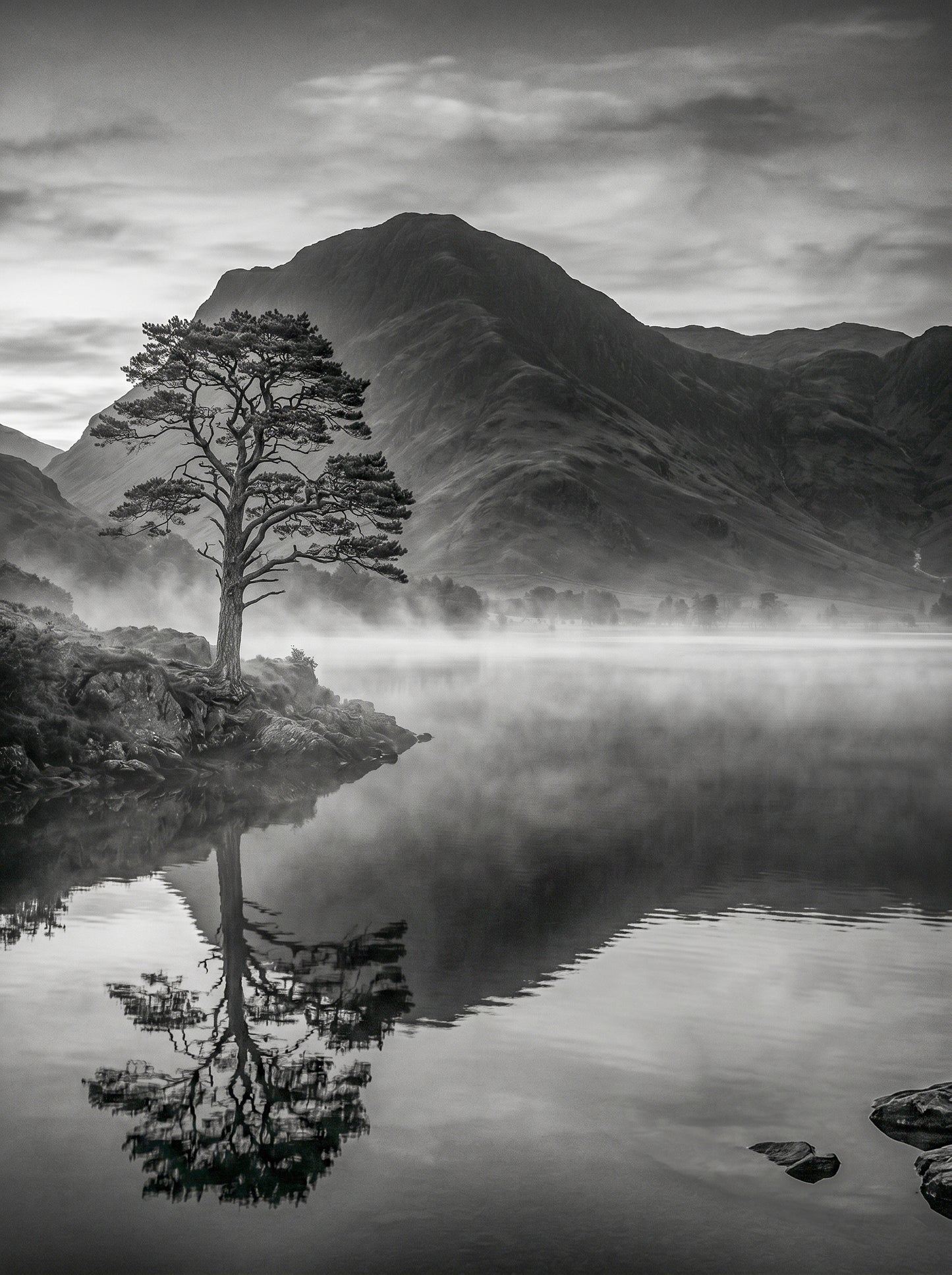 Buttermere Lone Tree at Dawn